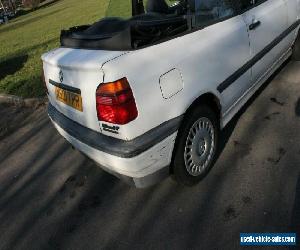 VW Golf Convertible Man White with Black Hood 