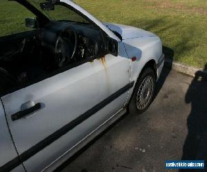 VW Golf Convertible Man White with Black Hood 