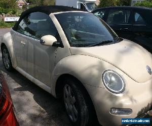 vw beetle cabriolet cream or white with cream leather interior 2003 2 litre