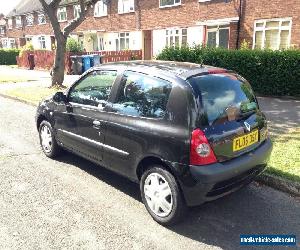 FULL YEAR MOT RENAULT CLIO AUTHENTIQUE 1.2 PETROL 2005 BLACK 57,000 MILES