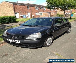 FULL YEAR MOT RENAULT CLIO AUTHENTIQUE 1.2 PETROL 2005 BLACK 57,000 MILES