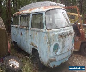 VW Kombi low light 8 seater tagged bus, very rare,very rusty