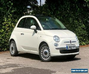 2012 (62) FIAT 500 1.2 LOUNGE 3 door Hatchback in Bossa Nova WHITE, LONG MOT