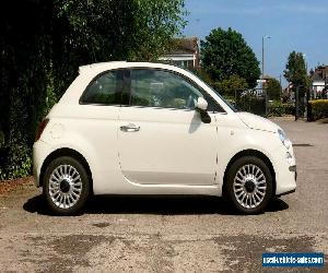 2012 (62) FIAT 500 1.2 LOUNGE 3 door Hatchback in Bossa Nova WHITE, LONG MOT