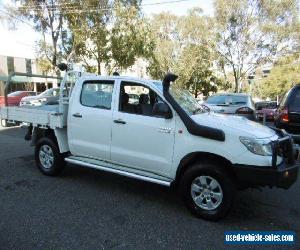 2012 Toyota Hilux KUN26R MY12 SR (4x4) White Manual 5sp M Dual Cab Chassis