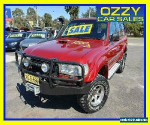 1991 Toyota Landcruiser Sahara (4x4) Red Automatic 4sp A Wagon