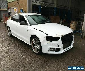 2012 12 REG AUDI A5 S LINE 5dr WHITE 2.0 DIESEL MANUAL DAMAGED SALVAGE