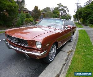 1966 Ford Mustang Convertible 289 V8 A Code With Pony Interior and Rally Pack for Sale