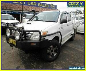 2008 Toyota Hilux KUN26R 08 Upgrade SR (4x4) White Manual 5sp M Dual C/Chas