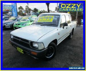 1992 Toyota Hilux RN105R (4x4) White Manual 5sp M Dual Cab Pick-up