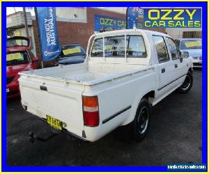 1992 Toyota Hilux RN105R (4x4) White Manual 5sp M Dual Cab Pick-up