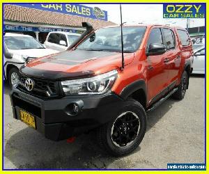 2018 Toyota Hilux GUN126R Rugged X (4x4) Red Automatic 6sp A Dual Cab Utility