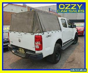 2013 Holden Colorado RG LX (4x4) White Manual 5sp M Crew Cab P/Up