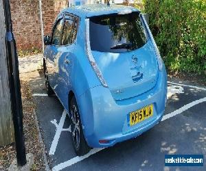 nissan leaf accenta 2015 Blue. Electric car.