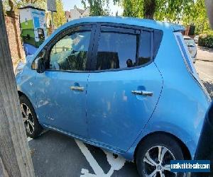 nissan leaf accenta 2015 Blue. Electric car.