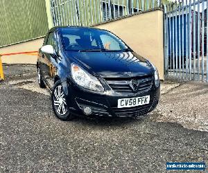 2009 VAUXHALL CORSA SXI A/C BLACK 1.4 PETROL CAT C DAMAGED REPAIRED.