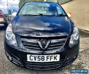 2009 VAUXHALL CORSA SXI A/C BLACK 1.4 PETROL CAT C DAMAGED REPAIRED.