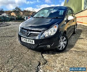 2009 VAUXHALL CORSA SXI A/C BLACK 1.4 PETROL CAT C DAMAGED REPAIRED.