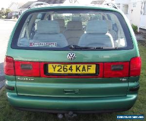 2001 VOLKSWAGEN SHARAN SE TDI GREEN 7 seater m.o.t. expired (on sorn)