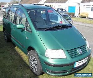 2001 VOLKSWAGEN SHARAN SE TDI GREEN 7 seater m.o.t. expired (on sorn)