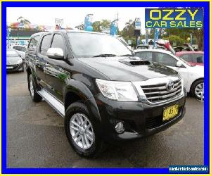 2012 Toyota Hilux KUN26R MY12 SR5 (4x4) Black Manual 5sp M Dual Cab Pick-up