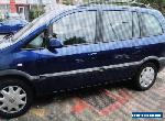 2003 VAUXHALL ZAFIRA DESIGN 16V BLUE for Sale