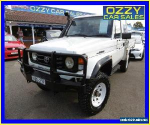 2002 Toyota Landcruiser HDJ79R (4x4) White Manual 5sp M Cab Chassis