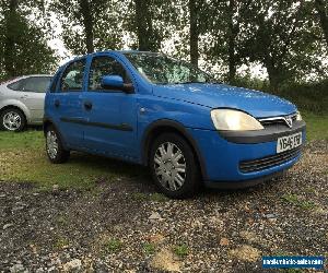 2001 VAUXHALL CORSA COMFORT 12V BLUE FSH - NO RESERVE