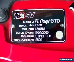 2006 VZ HSV GTO COUPE for Sale