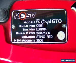 2006 VZ HSV GTO COUPE for Sale