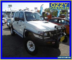 2002 Toyota Hilux KZN165R (4x4) White Manual 5sp M Dual Cab Chassis for Sale