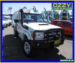 2009 Toyota Landcruiser VDJ79R GXL (4x4) White Manual 5sp M Cab Chassis for Sale