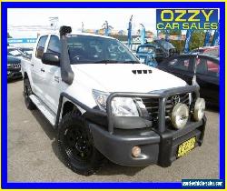 2015 Toyota Hilux KUN26R MY14 SR (4x4) Glacier White Manual 5sp M for Sale