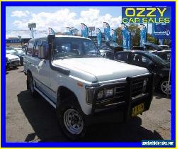 1989 Toyota Landcruiser (4x4) White Manual 5sp M Wagon for Sale