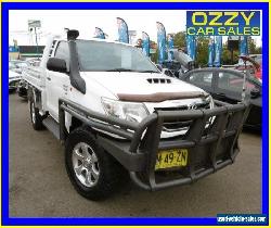 2012 Toyota Hilux KUN26R MY12 SR (4x4) White Manual 5sp M Cab Chassis for Sale