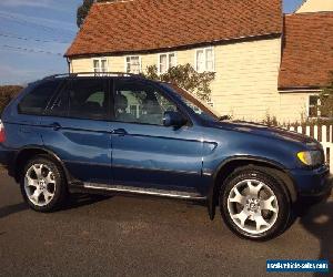 Blue BMW X5 2002 3.0 Petrol Automatic, 134K miles, MOT Till September 2017