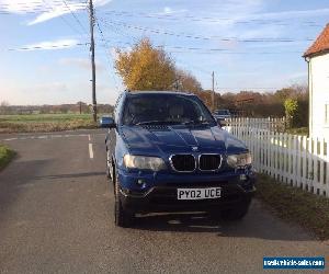 Blue BMW X5 2002 3.0 Petrol Automatic, 134K miles, MOT Till September 2017