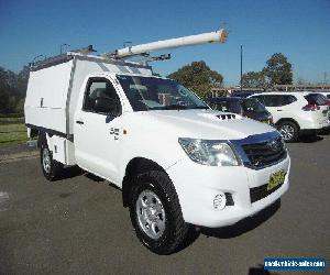 2011 Toyota Hilux KUN26R MY12 SR (4x4) White Manual 5sp M Cab Chassis