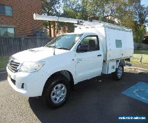 2011 Toyota Hilux KUN26R MY12 SR (4x4) White Manual 5sp M Cab Chassis