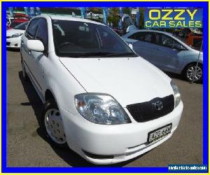 2002 Toyota Corolla ZZE122R Ascent Seca White Automatic 4sp Automatic Hatchback