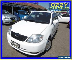 2002 Toyota Corolla ZZE122R Ascent Seca White Automatic 4sp Automatic Hatchback