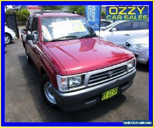 1998 Toyota Hilux RZN149R Burgundy Manual 5sp M Dual Cab Pick-up