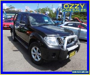 2012 Nissan Navara D40 MY11 RX (4x4) Black Automatic 5sp A Dual Cab Chassis