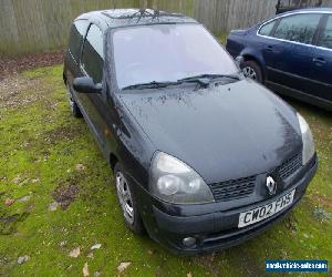 2002 (02) RENAULT CLIO DYNAMIQUE 16V BLACK . 1150cc PETROL .