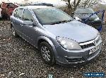 2004 VAUXHALL ASTRA 1.6 TWINPORT SILVER DAMAGED REPAIRABLE SALVAGE UN-RECORDED  for Sale