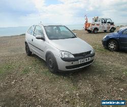 2003 VAUXHALL CORSA CLUB 16V SILVER spares or repairs for Sale