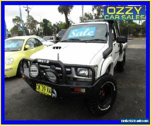 2000 Toyota Hilux LN167R (4x4) White Manual 5sp M Cab Chassis