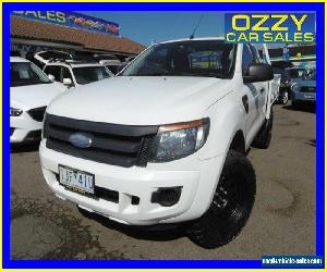 2012 Ford Ranger PX XL 3.2 (4x4) Cool White Manual 6sp M Super Cab Chassis