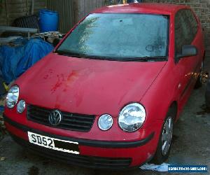 2002 VOLKSWAGEN POLO E RED SELLING FOR SPARES OR REPAIR - Driveable