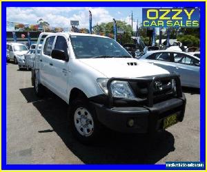 2010 Toyota Hilux KUN26R 09 Upgrade SR (4x4) White Manual 5sp M Dual C/Chas